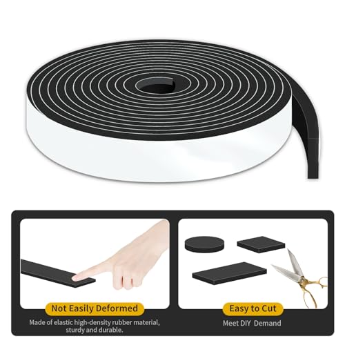Weather Stripping,Door Weather Stripping,Strong Adhesive, Weatherproof, Reduce Noise,Door Seal,Foam Insulation Tape for Doors and Windows(Black, 1 in x 1/4 in x 13Ft) - size: 1 In x 1/4 In x 13Ft
