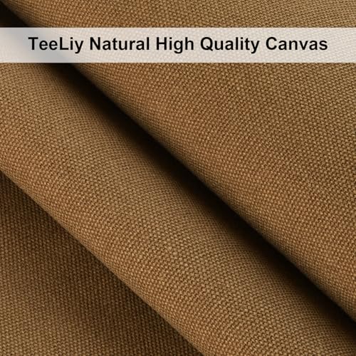 Cotton Canvas Fabric, 16oz Natural Duck Canvas Fabric Textil Medium Weight 59" Wide x 36" Lengths for Painting, Sewing, Bag, Embroidery and Crafts Projects (Khakil) - color: Khakil