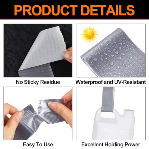 4 Pack 1.77 in x 10 ft Travel Duct Tape Mini Pocket Size Flat Roll Flexible Heavy Duty Waterproof Tear by Hand for Repair Outdoor Emergency Gear EDC DIY Craft Camping Hiking (Silver) - size: Silver