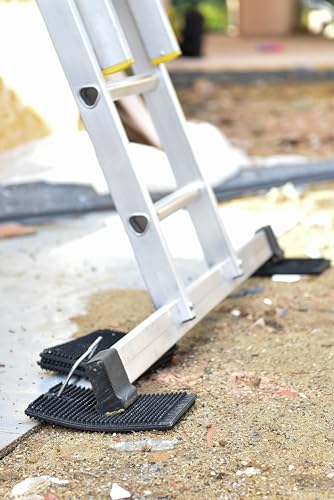 Ladder Stabilizer & Leveler – Non-Slip Safety Base for Ladders on Uneven Ground, Grass, Gravel & Soft Surfaces – Prevents Sinking, Durable Ladder Safety Accessory for Home & Jobsite