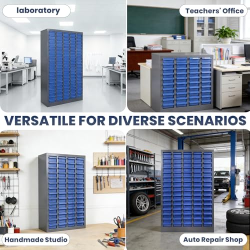 100-Drawer - Nut and Bolt Organizer | Stainless Steel Part Storage Cabinet | Shelves & Labels | Each Drawer 3.9" D x 7.8W x 2" H | Durable Hardware Storage for Small Parts/Tool (Classroom, Home) - style: 100 Drawer Stainless Steel