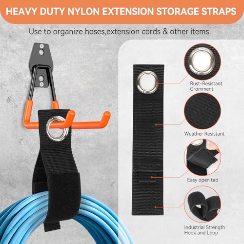 22Pack Garage Hooks Heavy Duty Utility Steel Garage Storage Hook Organization Wall Mount Hooks for Hanging Bike, Ladder and Garden Tools