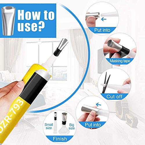 32PCS Caulking Tools, Silicone Caulking Finishing Tool Kit(stainless steelhead), Reuse and Replace 5 Silicone Pads, Sealant Caulk for Kitchen Bathroom Window, Sink Joint