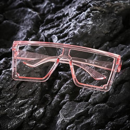 Z87 Safety Glasses – Photochromic Blue Light Blocking UV400 Sunglasses, Impact Resistant Work & Outdoor Eyewear - color: Clear Pink
