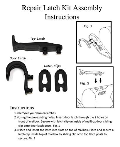 New Plastic Latch Set Kit for Solar Group Standard Mailbox Repair Latch Kit (1, Red) - color: Red