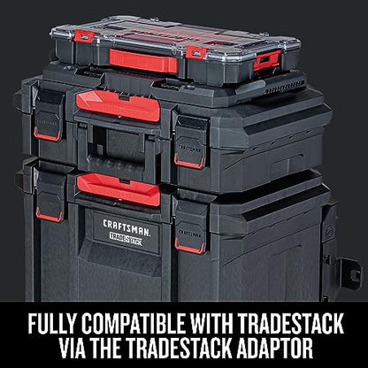 CRAFTSMAN VERSASTACK Storage Organizer, Small Parts Organizer, 20-Compartments, Lid Includes Secure Latch (CMST17828)