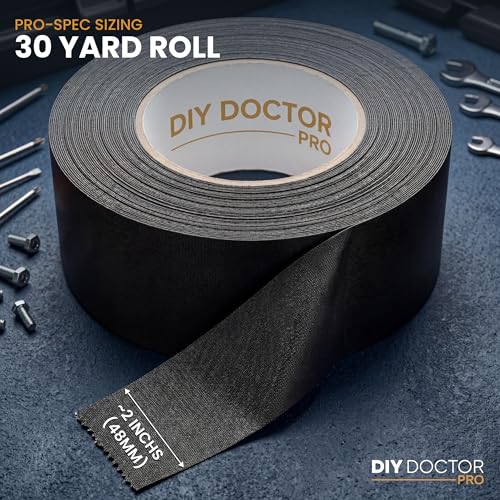 DIY Doctor Pro Professional Gaffer Tape 2inch (48mm) - Matte Cloth Adhesive for Multi-Purpose Use - 72 Rolls - size: 72 Pack