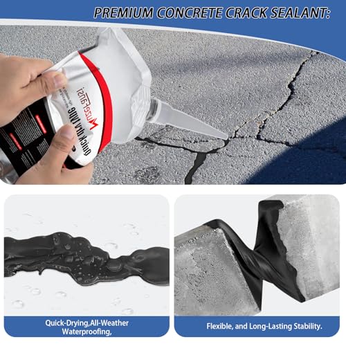 Asphalt Crack Filler, Crack Repair Sealant, Driveway Crack Sealer for Asphalt & Blacktop, Fast-Drying, Weather-Resistant, Easy to Apply Pavement Repair Sealant(2 Pcs,2.2LB) - style: 2 Pcs,2.2LB