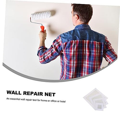 jojofuny 12pcs Mesh Wall Patches Dry Wall Patch Self-Adhesive Drywall Repair Kit Suitable for Home Repairing Supplies