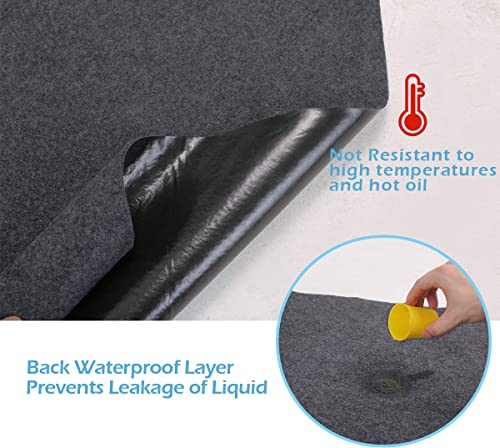 Garage Floor Matting 6.6x8.5 Feet Oil Absorbent Large Rubber Mat Waterproof Rubber Backing Layer Golf Cart Garage Mat Protects Floor from Spills Stains Oil Drip Pan for Under Car (6.6x8.5 Feet) - size: 6'7" x 8'6" (Rectangular)