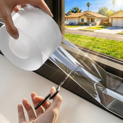 SWRT 3”x33FT Window Weather Sealing Tape Residue-Free, 20-Mil Thick Heavy Duty Window Insulation for Summer, Weather Resistant, Air Conditioner Window Seal Blocks Drafts for Doors Windows - size: 3 IN * 33 FT