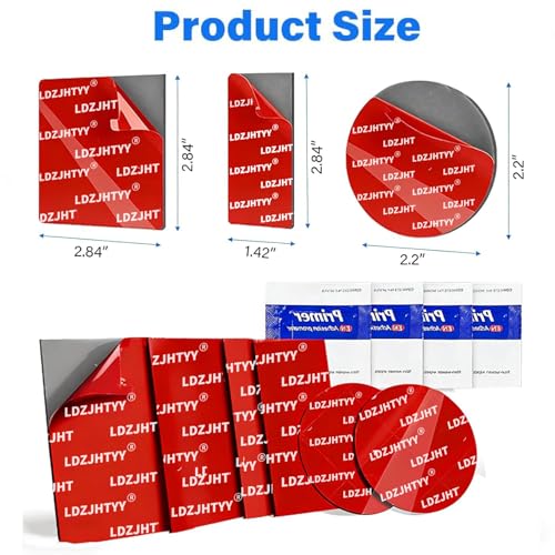 4 Pcs Heat Resistant Double-Sided Adhesive Pads, Rectangle 2.8x1.4 in Double-Sided Heavy Duty Mounting Tape, Waterproof Strong Sticky Padsfor Car, Home Decor & Outdoor Use
