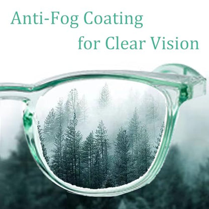 Safety Glasses for Men Women, Anti Fog Safety Goggles Comfortable Blue Light Blocking UV Protective Adult Nurse - color: Green 1pack