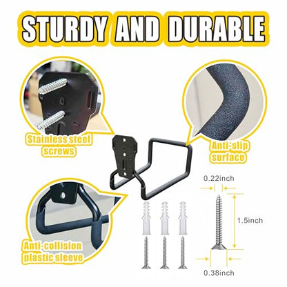 Heavy-duty rust-proof hose hooks for storing water pipes, hoses, cables, trimmers, ladders, buckets, tools | Wall-mounted high load-bearing capacity, non-slip hanger for homes, yards, and farms