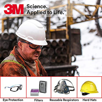 3M Safety Glasses, Solus 1000, S1102SGAF, ANSI Z87, Scotchgard Anti-Fog Gray Lens, Blue/Black Frame, UV Protection, Premium Eye Protection, Padded Temple, Soft Nosebridge - size: Single, style: Gray Lens, Blue/Black Frame