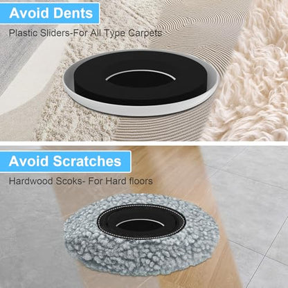 New Upgrade Furniture Sliders, Multi-Surface 3-in-1 Furniture Movers Sliders, Round Moving Pads with 8PCS 4.3" Carpet Sliders+4PCS Hard Floor Socks+1 Lifter, Protect Floor and Easily Move Furniture - size: 4.3in Round 8+4+1Pack