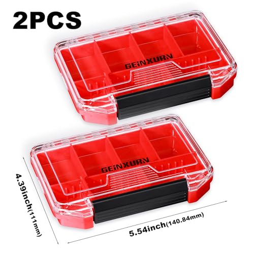Geinxurn IPX4 Waterproof Small Storage Parts Organizer, Small Parts Case with Removable Dividers, Screwdriver Bit Set Box(2 Boxes) - style: DMBQC-7D