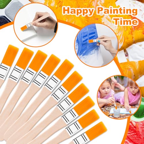 YGAOHF 25 Pcs Small Paint Brushes for Touch Up, Chip Paint Brushes for Walls, 1/2 Inch Trim Painting Brush with Wooden Handle, Cabinets, Fences, Edge Painting Tool
