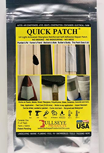 Bullseye Products QP3X6 Quick Patch Repair Kit, 3" x 6"