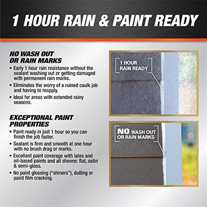 DAP Dynaflex Ultra Advanced Exterior Sealant, Iron Gray, 10.1 Oz (7079818215) (Pack of 2) - color: Iron Gray, size: 10.1 Oz (Pack of 2)