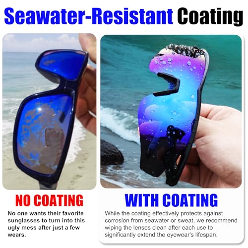 Polarized Sports Sunglasses for Men Women,Wrap Around Sun Glasses for Running Cycling Baseball Fishing Golf Hiking - color: Black Blue
