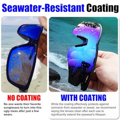 Polarized Sports Sunglasses for Men Women,Wrap Around Sun Glasses for Running Cycling Baseball Fishing Golf Hiking - color: Black Blue