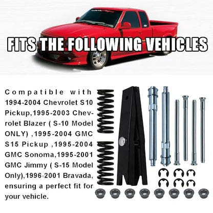 RULLINE Door Hinge Repair Kit with Spring Tool - Compatible with 94-04 Chevrolet S10 Door Roller pin Hinge with Tools and Springs - size: For 94-04 Chevy 23pcs