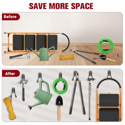Garage Hooks Heavy Duty, 12 Pack Black Metal U Square Organizing Hooks for Hanging Heavy Duty, Bike Ladder Hangers, Iron Rust-Proof Screw-in Utility System Tool Organizer Wall Storage - style: 12 Pack U Hook