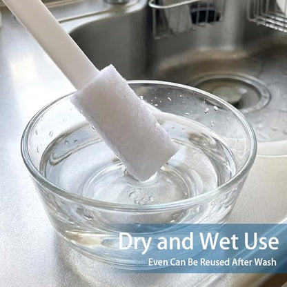 20 Pcs Disposable Crevice Cleaning Brush, Thin Cleaning Tool for Tight Spaces, Small Gap Cleaner Brush for Keyboard Toilet Window Track Door Grooves Vent Fan(White)
