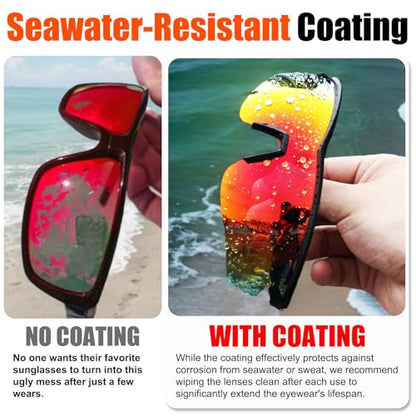 Polarized Sports Sunglasses for Men Women,Wrap Around Sun Glasses for Running Cycling Baseball Fishing Golf Hiking - color: Black Red