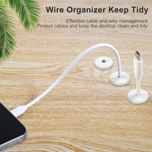 Furniture Wall Hole Bushing Cable Grommet for Starlink Ethernet Cable,Covering 3/4 inch Desk Holes,Universal Cable Management Wire Organizer Pass Through Holes Cover Kits (White - 10 Pack) - color: White - 10 Pack