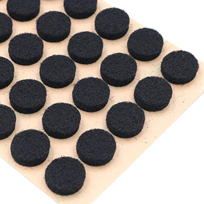 Furniture Felt Pads 3/8" (10mm) Diameter Round 3M Self Adhesive Protects Kitchen Cabinets, Drawers, Desks and Furniture Against Bumps and Scratches 100 Pack - Black - color: Black Felt 100 Pack