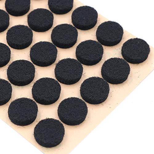 Furniture Felt Pads 3/8" (10mm) Diameter Round 3M Self Adhesive Protects Kitchen Cabinets, Drawers, Desks and Furniture Against Bumps and Scratches 200 Pack - Black - color: Black Felt 200 Pack