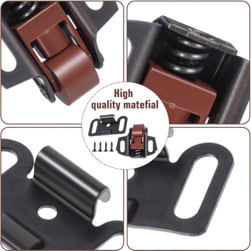 2Pack Mailbox Replacement Roller Catch Latch, Mailbox Latch Replacement Kit, Roller Wheel Spring Cabinet Latches, Rollers Cabinet Latchs for Cabinets Doors RV Latches Camper Kitchen