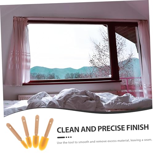 HOMSFOU 4pcs Silicone Caulking Tool Set Caulk Remover Applicator with Rubber Spatulas for Smooth Finishing and Sealing in Bathrooms Kitchens and Glass Surfaces