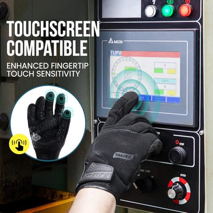 TAILI Level 3 Needle, Level 5 Puncture Resistant Men Work Gloves, Grip Enhanced A7 Cut Resistant Safety Gloves, Touchscreen and Breathable, Black, Large (L), 1 Pair - size: Large, style: Needle-resistant, Cut-resistant