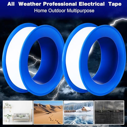 Pushglossy 100 Rolls PTFE Tape 1/2 x 520 Inches Plumbers Waterproof Sealant Plumbing Tape for Shower Head Repairing Water Pipe Sealing (White)