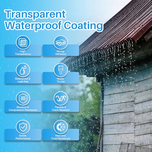 Invisible Waterproof Agent 17.6 Oz, Transparent Waterproof Coating Adhensive Leak Repairing, Water-Based Clear Liquid Water Proof Sealant - style: 17.6 OZ