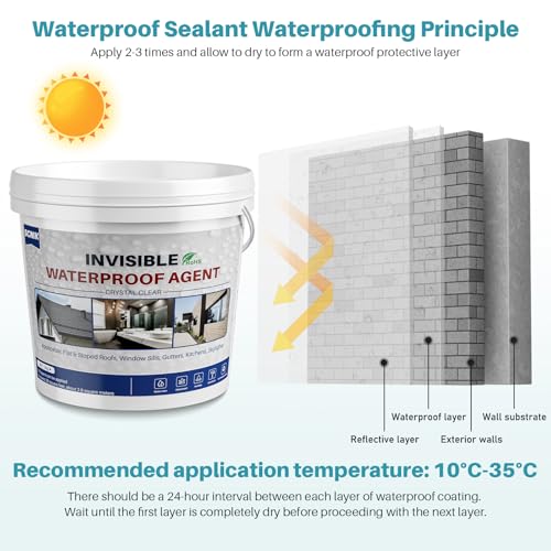 2000g Transparent Waterproof Coating Agent, Clear Waterproof Sealant Repair Leak for Roof, Bathroom, Indoor and Outdoor Water Proof Coating Sealant - size: 2000g