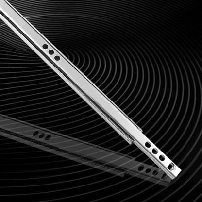 Biaungdo 2 Pcs Drawer Slides, 12"/310mm Metal Ball Bearing Side Mount Drawer Slide, Two Way Slide Track Rail for Drawer, 10kg/22.05" Strong Bearing Capacity, Bright Silver, with Fixing Screw