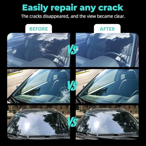 DEZEU 2026 Windshield Crack Repair Kit,Upgraded 2 Bottles Windshield Chip Repair Kit,5MinQuick-Glass Repair Liquid,Long-Lasting for Windshields, Windows, Mirrors,All Crack Types 0.68 FL OZ.