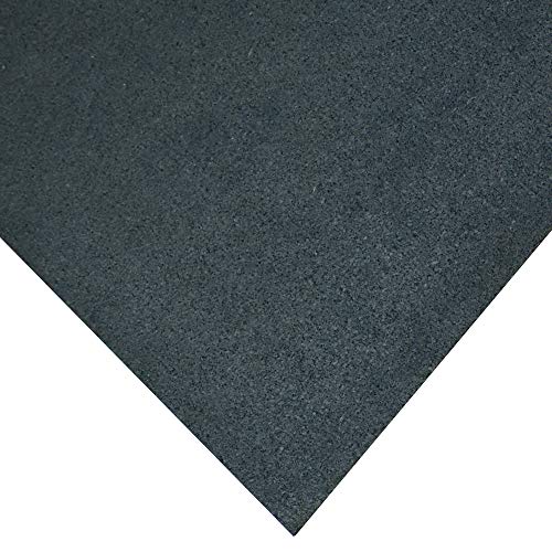 Rubber-Cal ReUz Rubber Flooring Rolls - 3mm x 48" x 7ft - Black - size: 84"L x 48"W x 0.1"Th