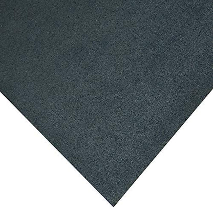 Rubber-Cal ReUz Rubber Flooring Rolls - 3mm x 48" x 45ft - Black - size: 540"L x 48"W x 0.1"Th