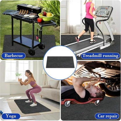 Sturdy Slip Felt Floor Mat Designed for Vehicle Maintenance Spill and Wet Area Security 150x60cm Machine Maintenance Pad - size: 150x60cm