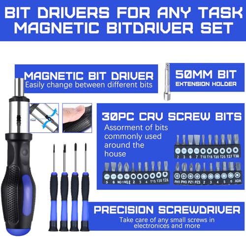 jar-owl Home Tool Kit Tool Set 146 Pieces Metric Household Hand Tool Kit，Auto Repair Tool Set with Portable Toolbox for Homeowner, Diyer, Handyman