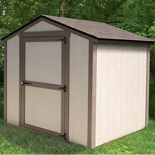 Shed Door Kit, 5-1/2" L-Handle Door Lock with 2pcs Stainless Steel Latches and 6pcs 6" Hinges