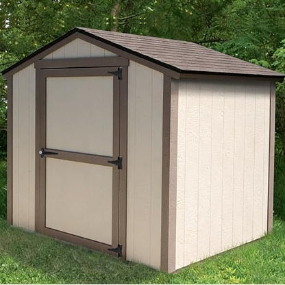 Shed Door Kit, 5-1/2" L-Handle Door Lock with 2pcs Stainless Steel Latches and 6pcs 6" Hinges
