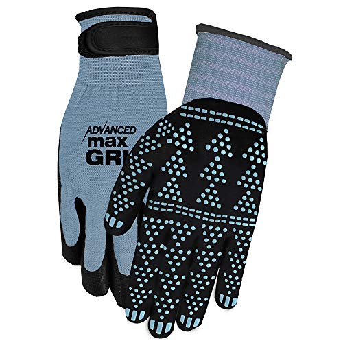 Midwest Gloves & Gear unisex adult Advanced Max Gripping Glove, Slate Blue , 1 pair - size: 2 Count (Pack of 1)