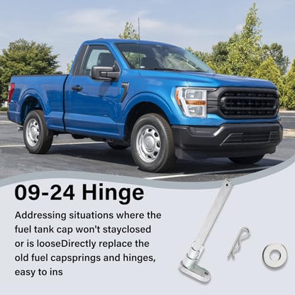 Fuel Door Permanent Repair Hinge Latch Kit for 2009-2024 Ford F150, 2011-2019 Edge Explorer Loose Gas Cap Fix (09-24 Hinge) - size: 09-24 Hinge