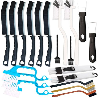 20 PCS Crevice Cleaning Brush Set - Multi-Purpose Hard Bristle Brushes for Deep Cleaning Kitchen, Bathroom, Grout, Sink, Cup, Blender, Corners, Tight Spaces - size: 20 PCS